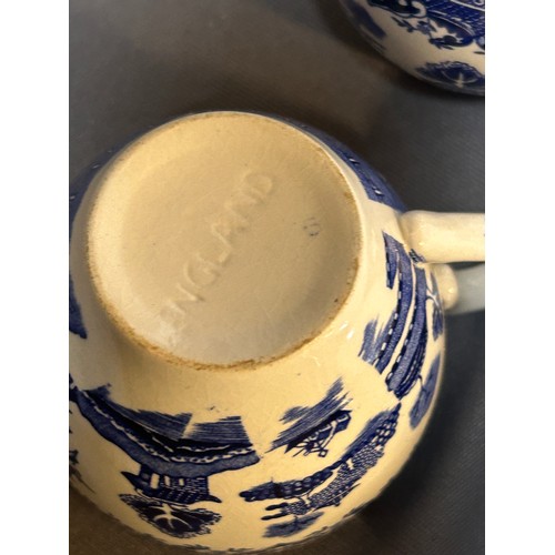 290 - Selection of blue + white china