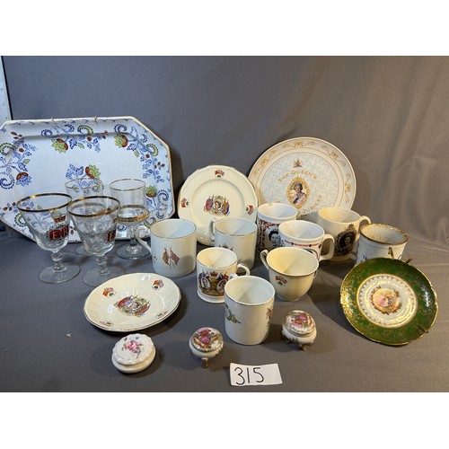 315 - Large Selection of china & glass - Majority of it is royal memorabilia