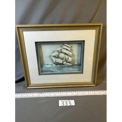 333 - 3D Decoupage of a sailing ship