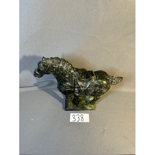 338 - Believed to be Chinese Tang Dynasty style carved hardstone horse