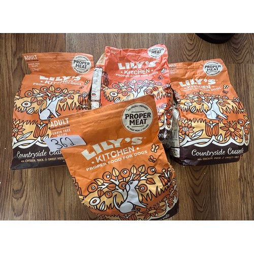 362 - 4 x Bags of 'Lillys Kitchen' Dog food