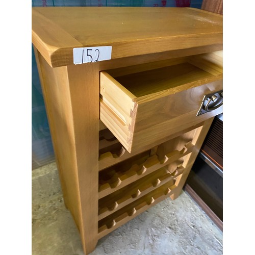 152 - Light oak solid wine rack - 91 x 62 x 30 cm approx.