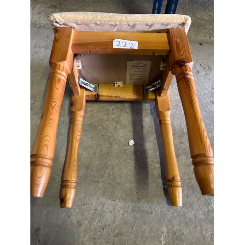 222 - Pine dressing table stool