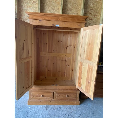 413 - Pine Wardrobe - 123 x 200 x 61 cm approx.