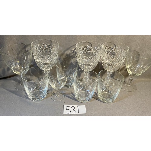 531 - Selection of glasses