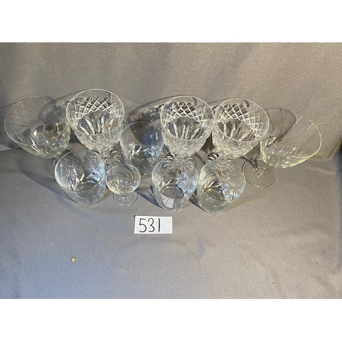 531 - Selection of glasses