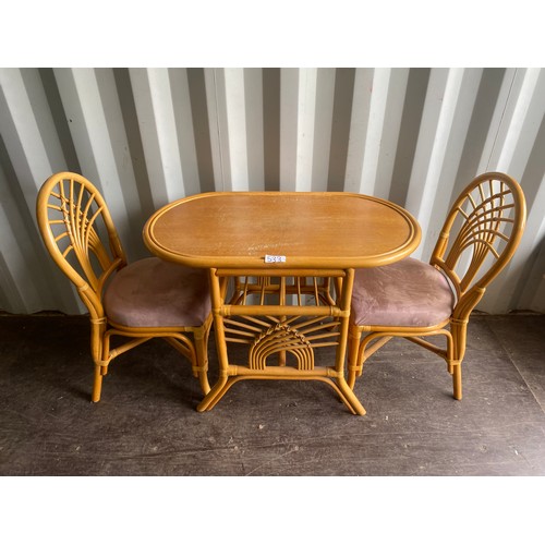 533 - Conservatory dining table & 2 x chairs