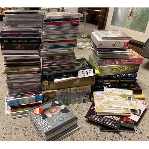 545 - Selection of CDs/DVDs/VHS tapes