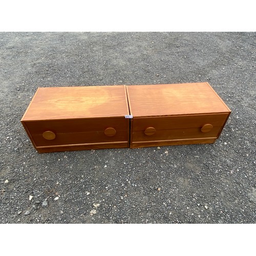 613 - 2 x 2 drawer chests of drawers - 40H x 84W x 50cms D (Approx)