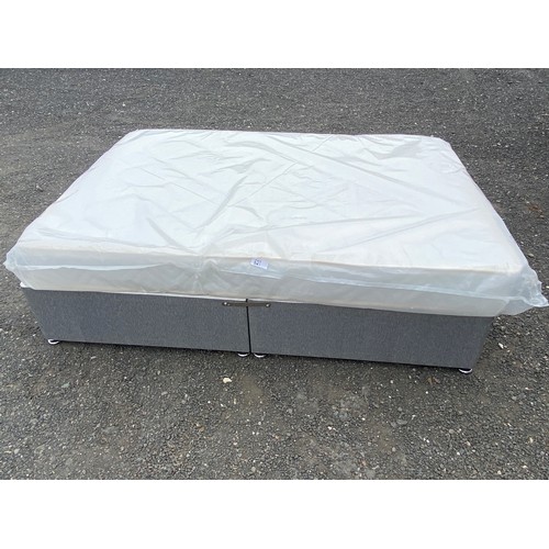 621 - Double divan bed and brand new mattress