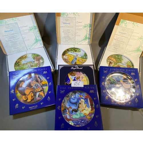 636 - Selection of Wedgewood Collectable plates & Disney Collectable plates - All Boxed with COA - To incl... 