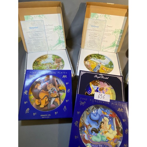 636 - Selection of Wedgewood Collectable plates & Disney Collectable plates - All Boxed with COA - To incl... 