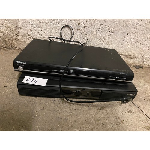 694 - DVD player & Humax freeview box