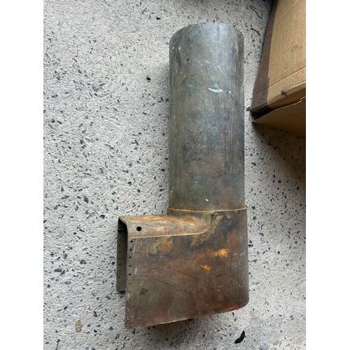 681 - 44cms (approx.) heavy metal  - ? smoke stack part for miniature steam railway