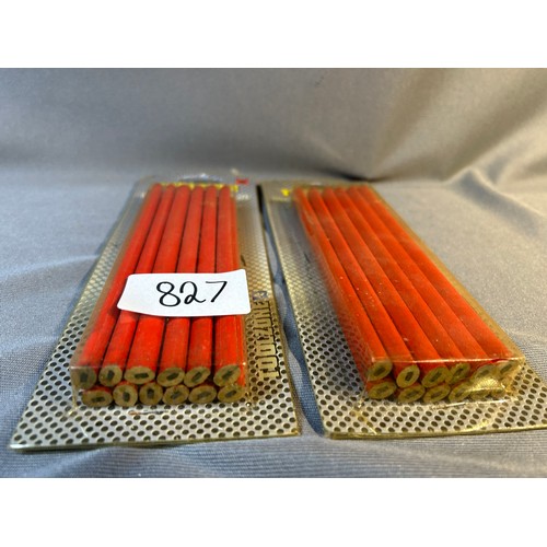 827 - 2 x Packs of 12 Carpenters pencils