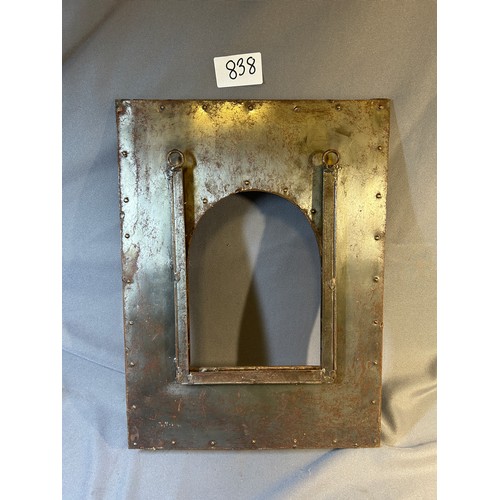 838 - Steel Wall Mounted 2 candle holder with sliding mirror/picture access