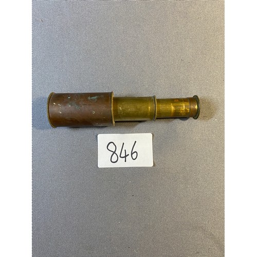 846 - Small brass telescope