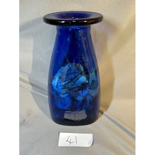 41 - Large Blue glass vase