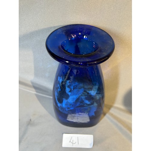 41 - Large Blue glass vase