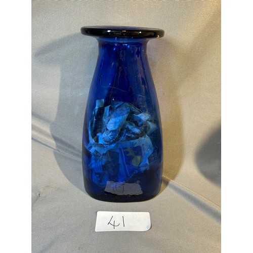 41 - Large Blue glass vase