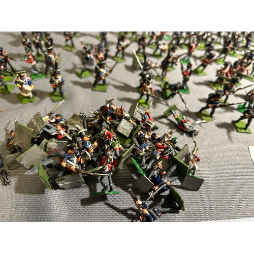 6 - Metal model army miniatures, majority likely Napoleonic, hand-painted with high degree of accuracy