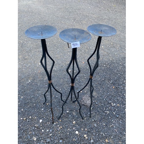 900 - 3 x Professional flower display/candle stands