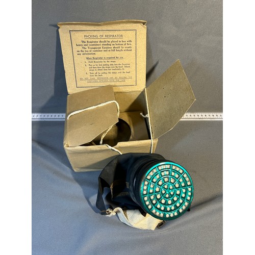 1073 - WW2 British respirators/ gas masks in box x 2