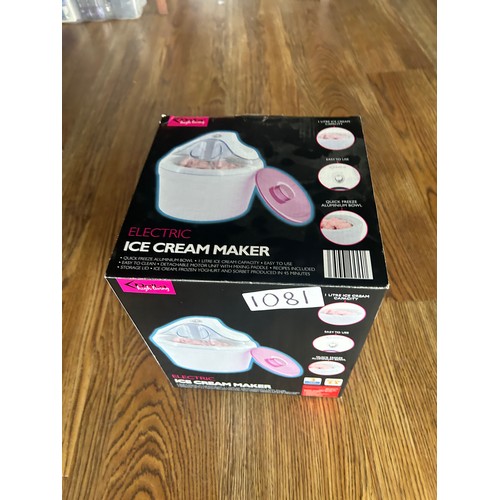 1081 - Ice cream maker unused in original packaging