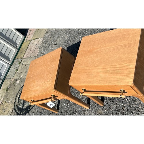 45 - 2 x Bedside units - 51 x 51 x 46 cm approx.