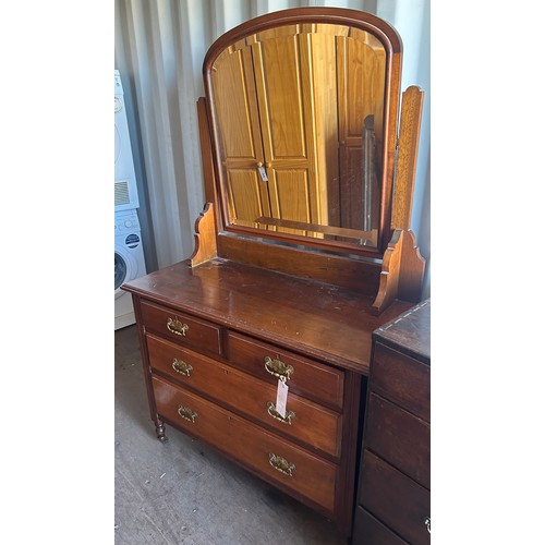 80 - Dresser with mirror - 107 x 48 x 177 cm approx.