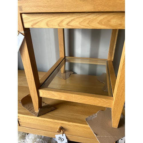 91 - Oak bedside unit - 60 x 45 x 50 cm approx.