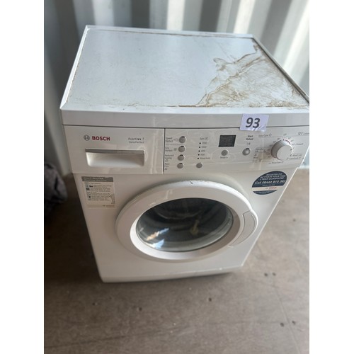 93 - Bosch Avantixx7 VarioPerfect washing machine