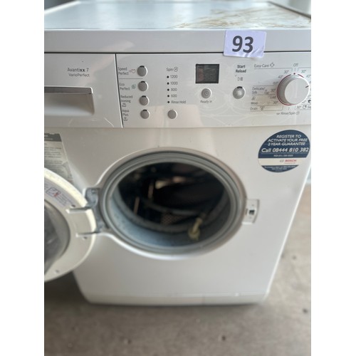 93 - Bosch Avantixx7 VarioPerfect washing machine