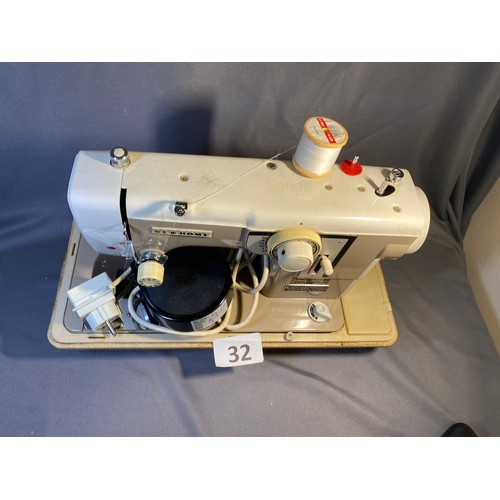 32 - 'New Home' Singer sewing machine - Said to be working by vendor - European plug attached.