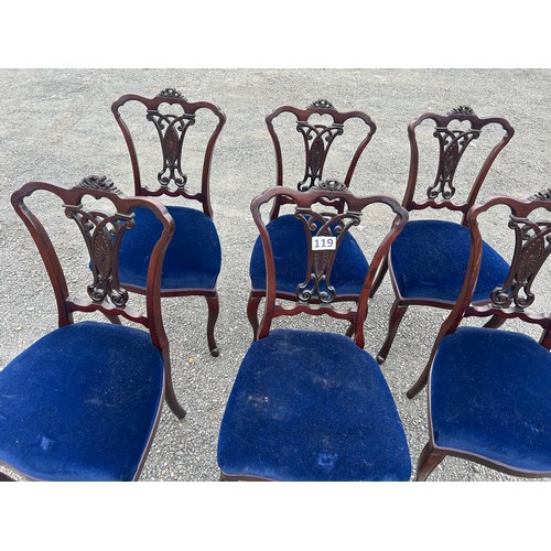 119 - Set of 6 x antique chairs