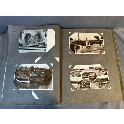 12 - Vintage postcard album with postcards