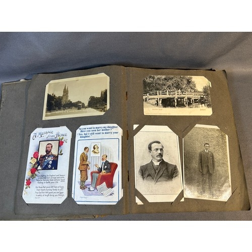 12 - Vintage postcard album with postcards