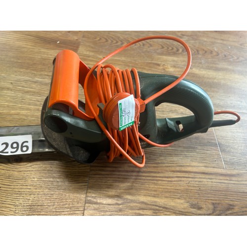 296 - Black and Decker hedge trimmer