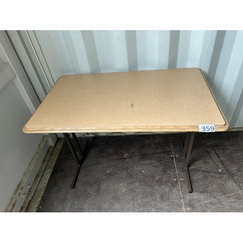 359 - Folding table - 60cms x 97cms approx.