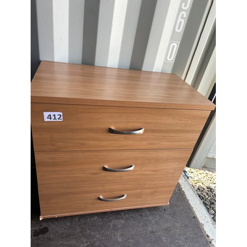 412 - Chest of drawers - 78cms x 76cms x 41cms approx.