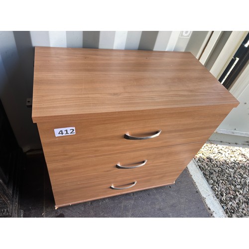 412 - Chest of drawers - 78cms x 76cms x 41cms approx.