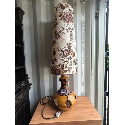 416 - Very large ceramic lamp - 130cms tall approx.