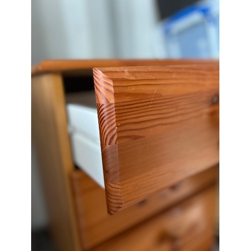 304 - Pine bedside drawers 57cms x 45cms x 40cms approx.