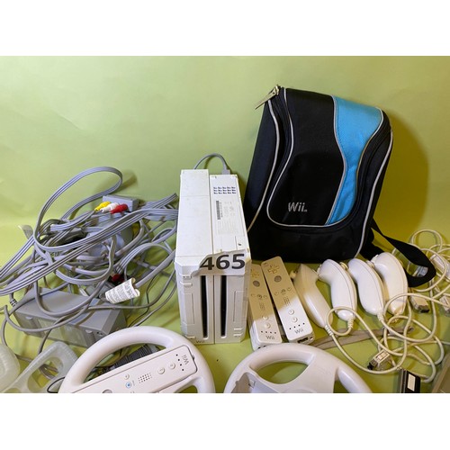 465 - Nintendo Wii x 2 and various accessories