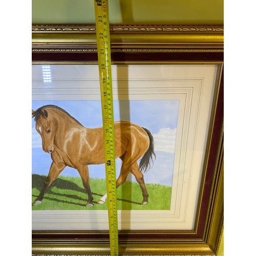 394 - 2 x gilt framed pictures by local artist - C Peeters