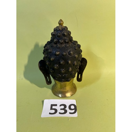 539 - Vintage Nepalese Buddha brass bust