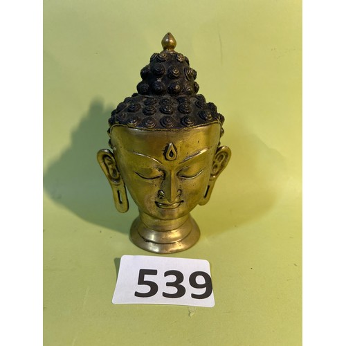 539 - Vintage Nepalese Buddha brass bust