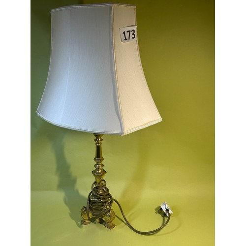 173 - Brass based table lamp