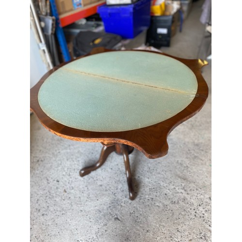 178 - French walnut veneer topped games table