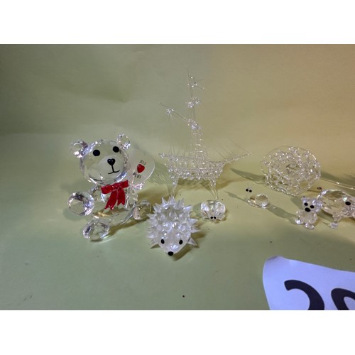 207 - Selection of glass miniature ornaments